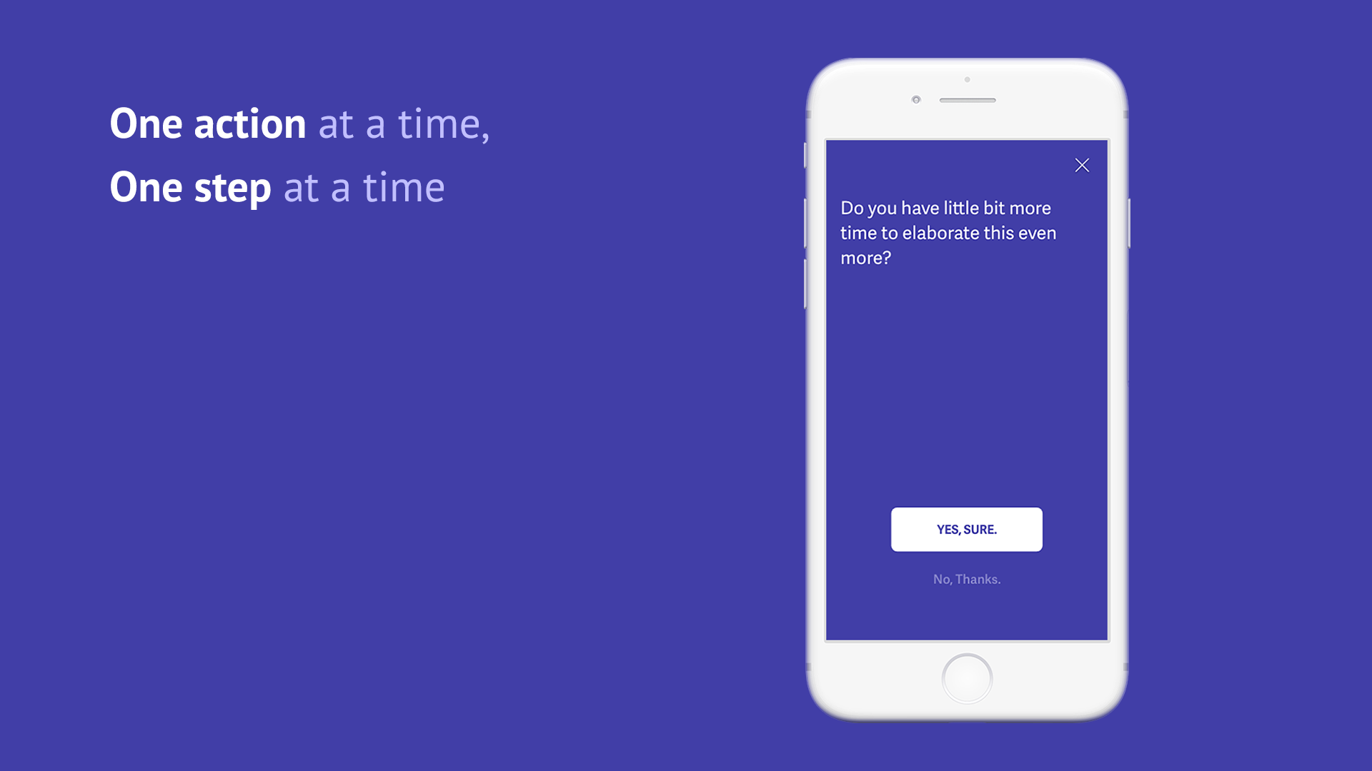 Simple UI decisions with ability to quit anytime