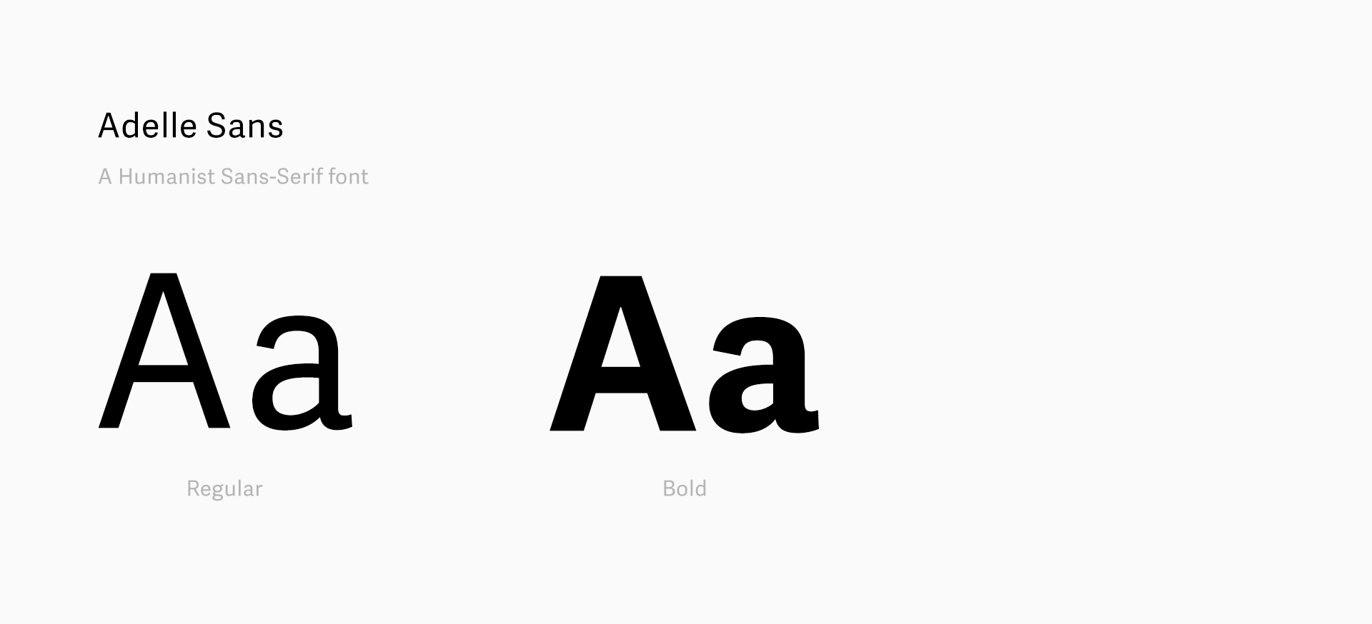 Font Family - Adelle Sans: Bold and Regular