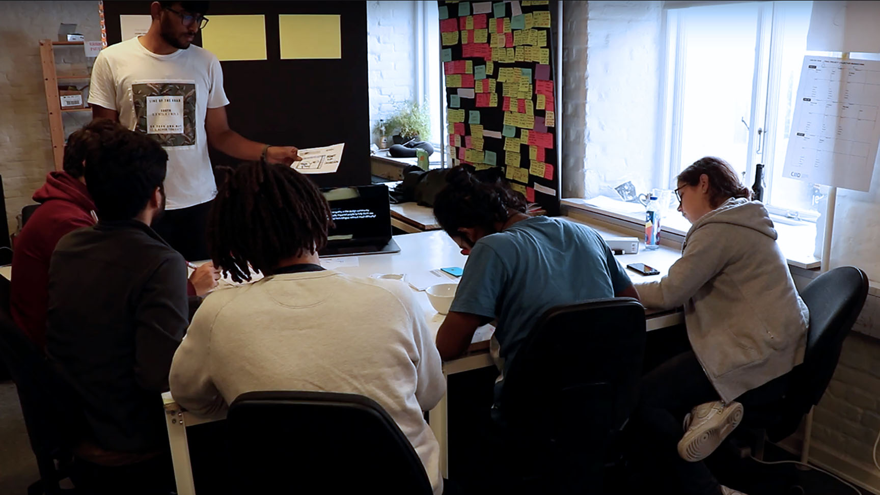 Brainstorming session at CIID with other students